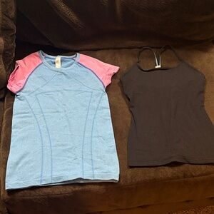 Ivivva Blue and Pink Short Sleeve Tee